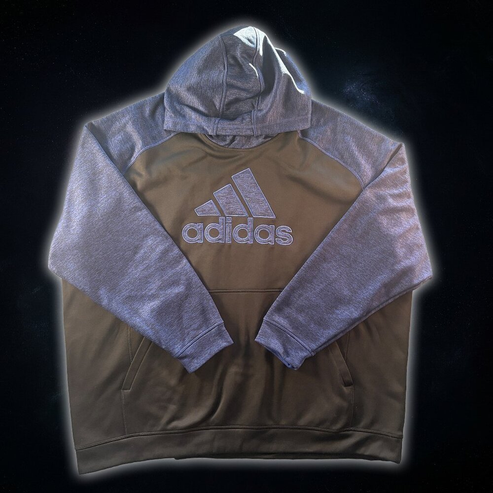 Adidas Jogging Black/Blue Logo Athletic 2016 Pullover Hoodie Men's Size 4XL